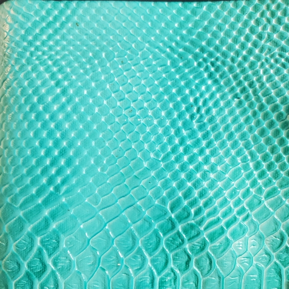 Y2K Aqua Python Clutch Chain Crossbody Bag - Picture 5 of 8